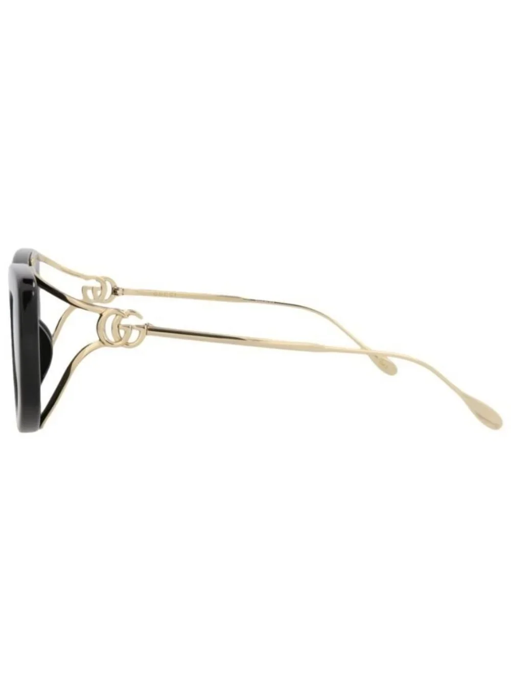 New Gucci Womens Square/Rectangle Black Gold Grey Fashion Designer Sunglasses